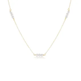 15” Choker Joy Simplicity Chain Gold- 3mm Pearl