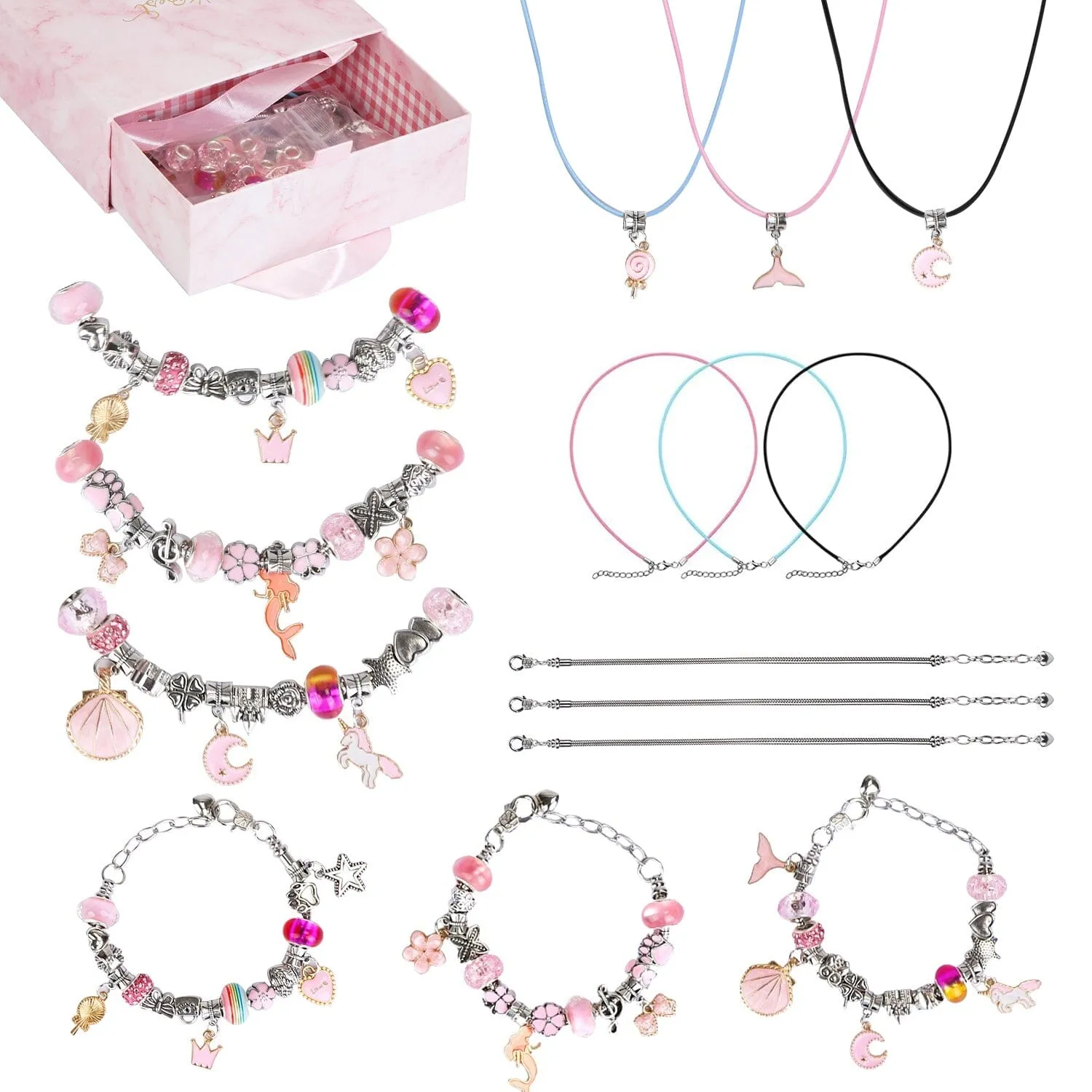 66-Pieces: Charm Bracelet Making Kit