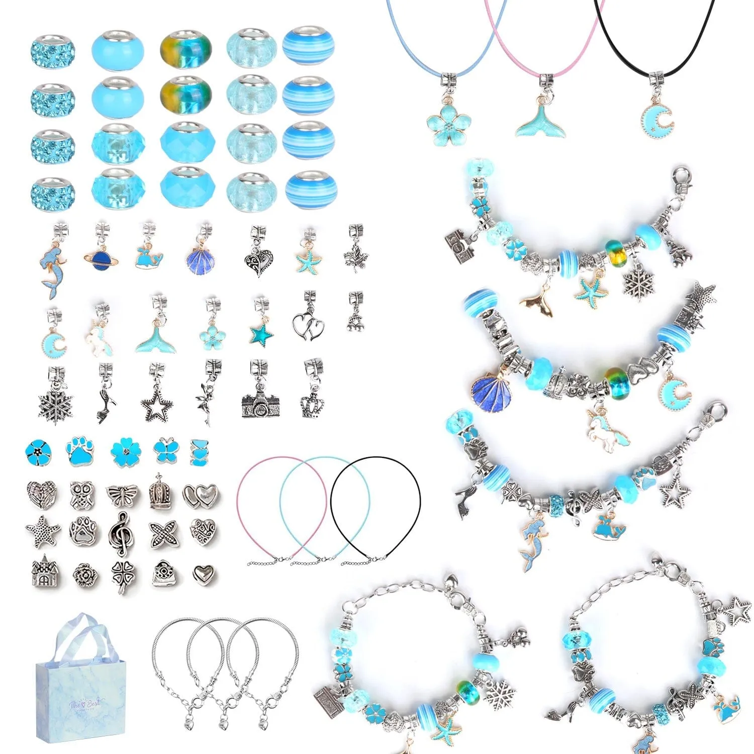 66-Pieces: Charm Bracelet Making Kit