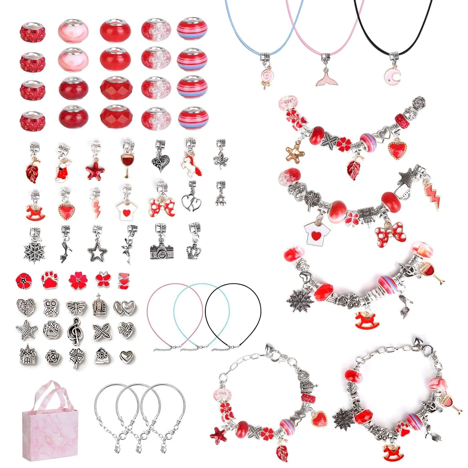 66-Pieces: Charm Bracelet Making Kit