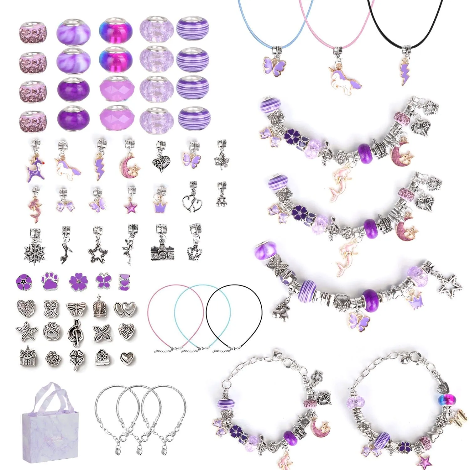 66-Pieces: Charm Bracelet Making Kit