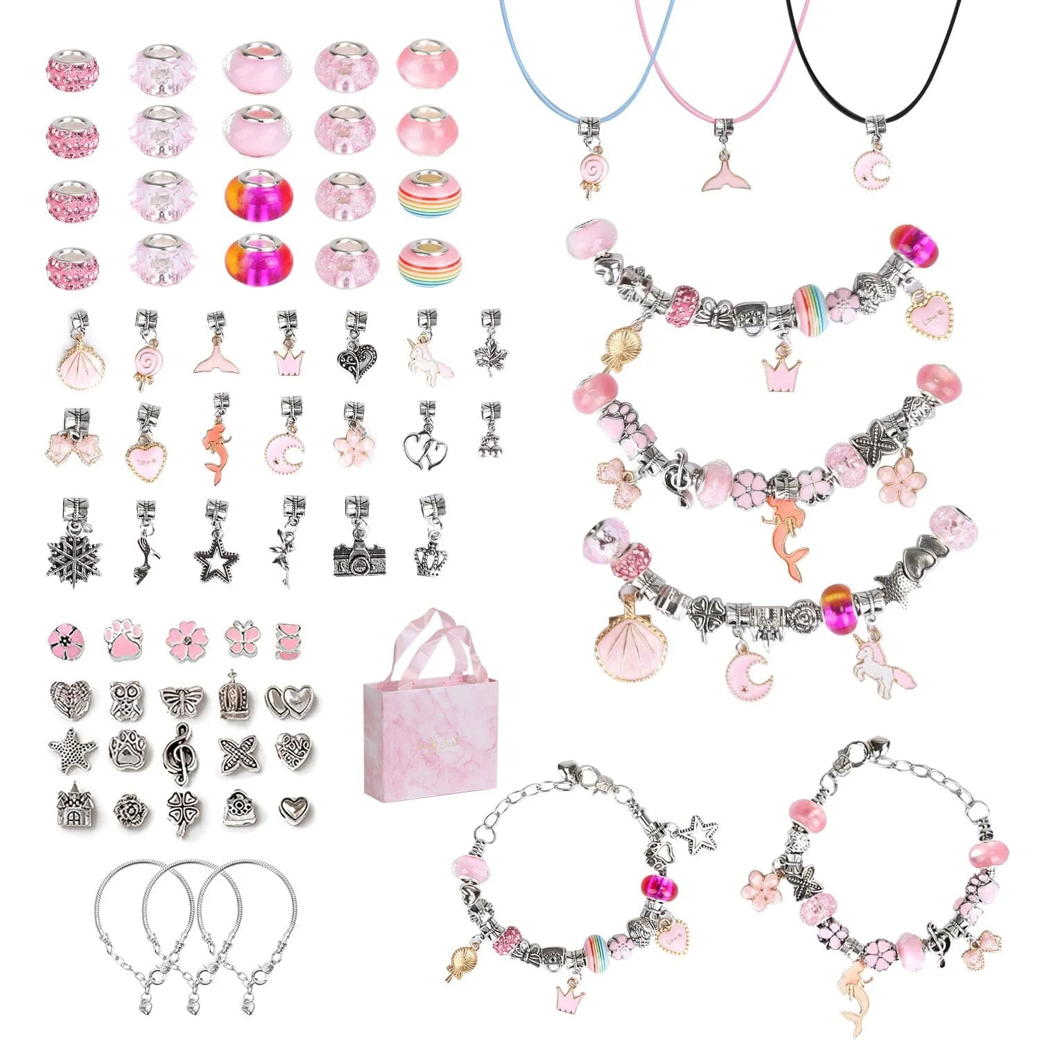66-Pieces: Charm Bracelet Making Kit