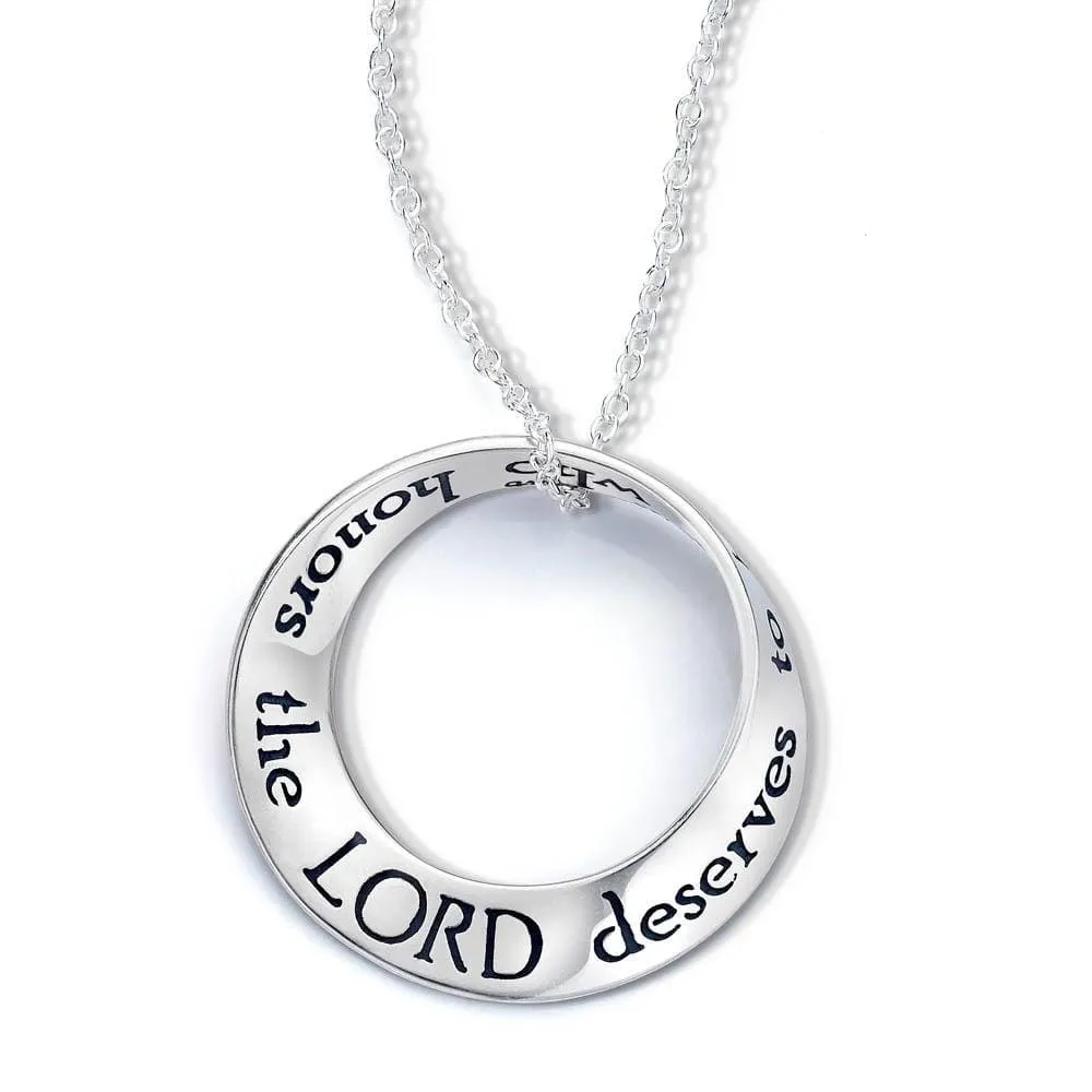 A Woman Who Honors The Lord Sterling Silver Necklace
