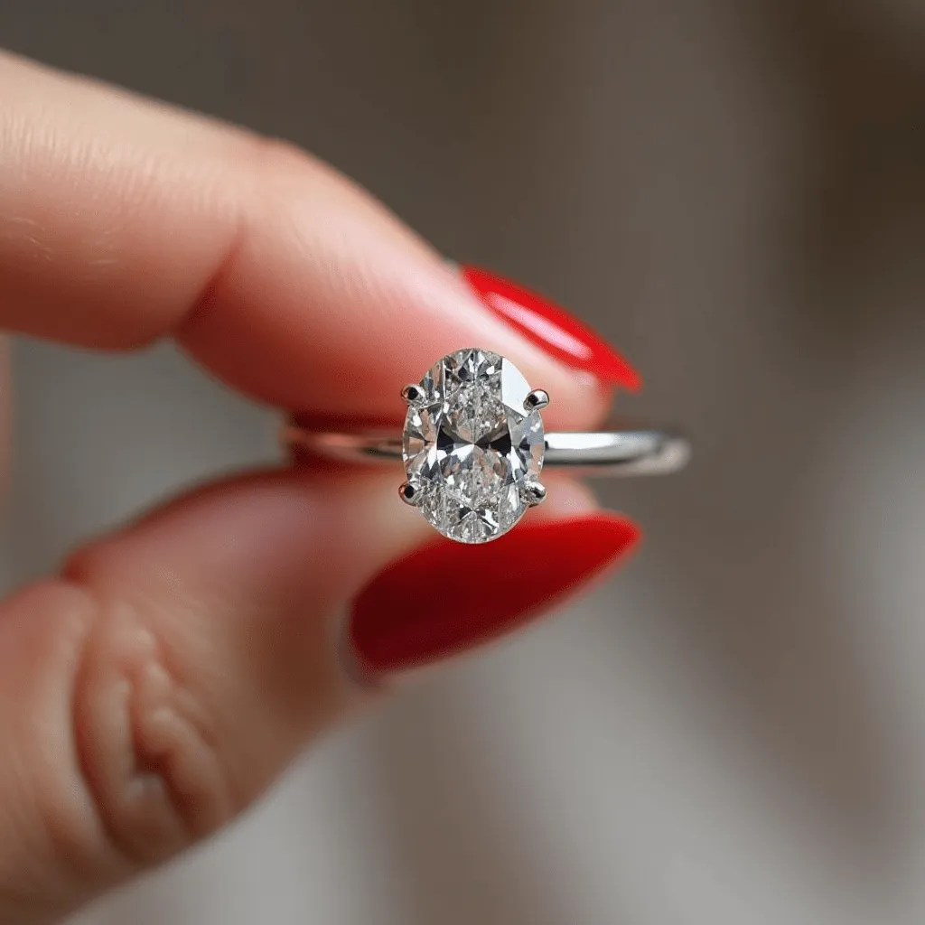Astilbe - Oval Lab Diamond Engagement Ring (IGI Certified)