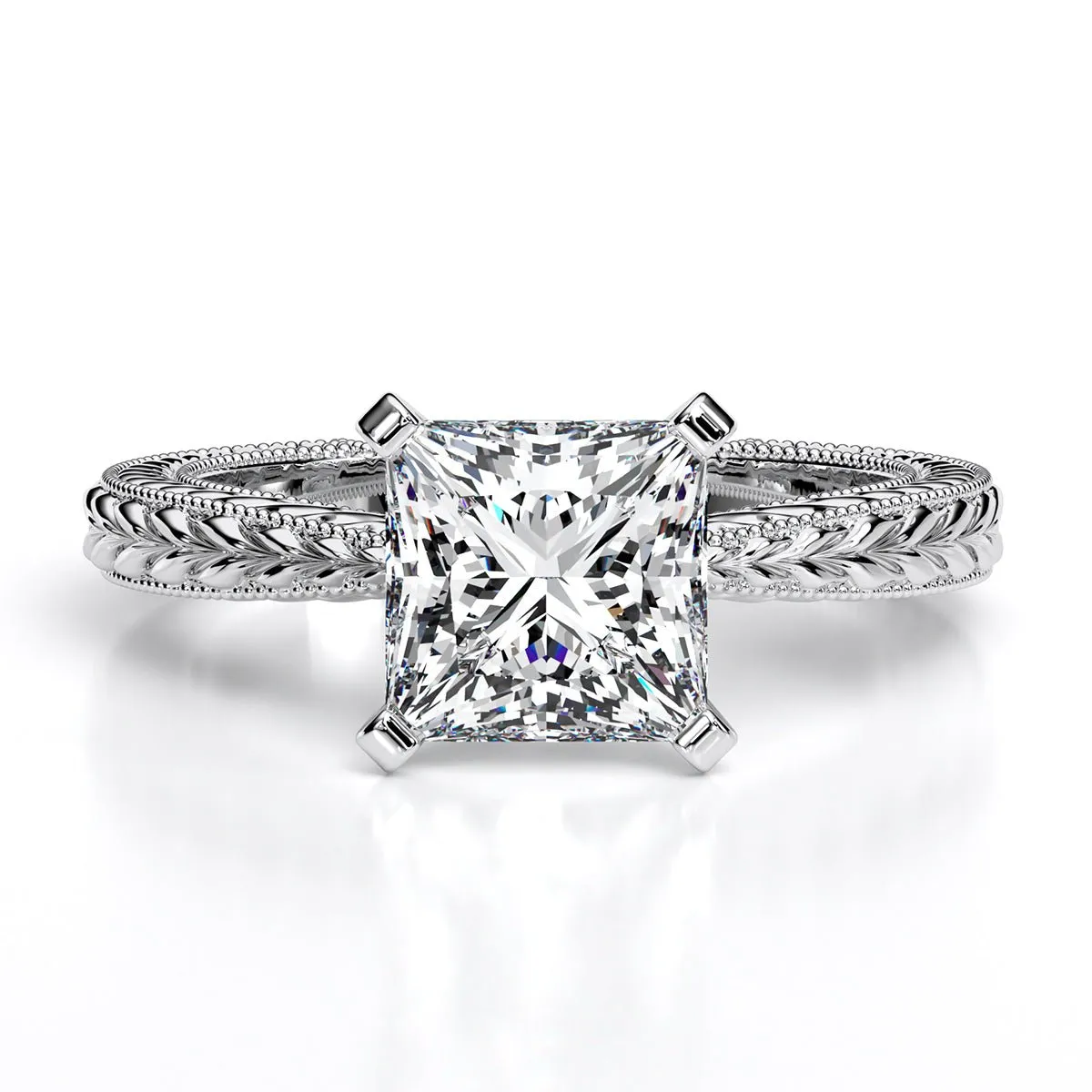 Azalea - Princess Moissanite Engagement Ring