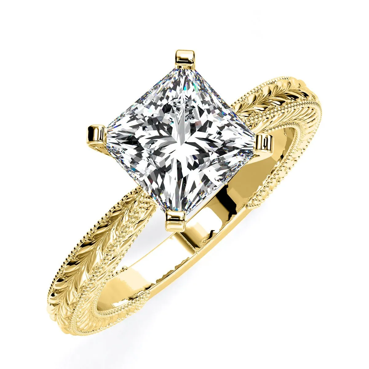 Azalea - Princess Moissanite Engagement Ring