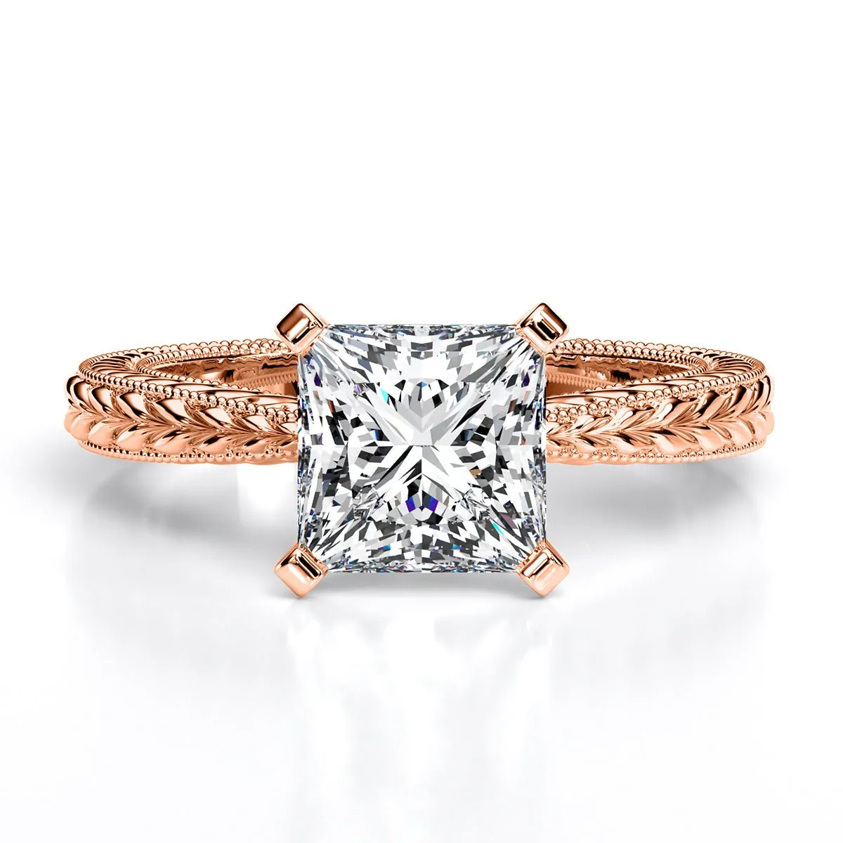 Azalea - Princess Moissanite Engagement Ring