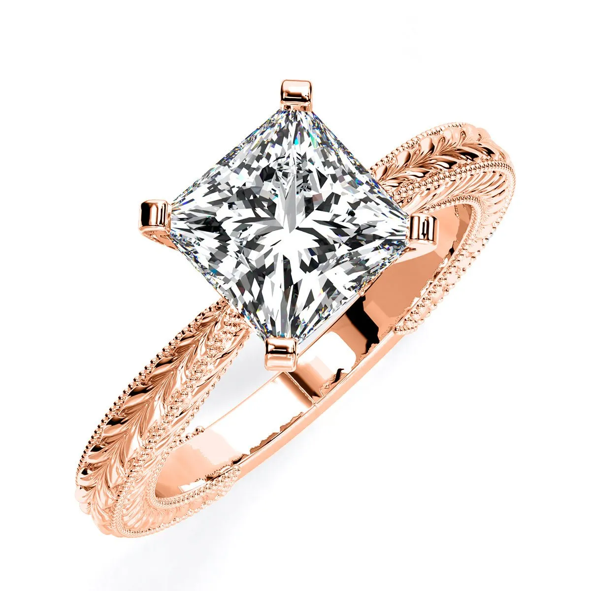 Azalea - Princess Moissanite Engagement Ring