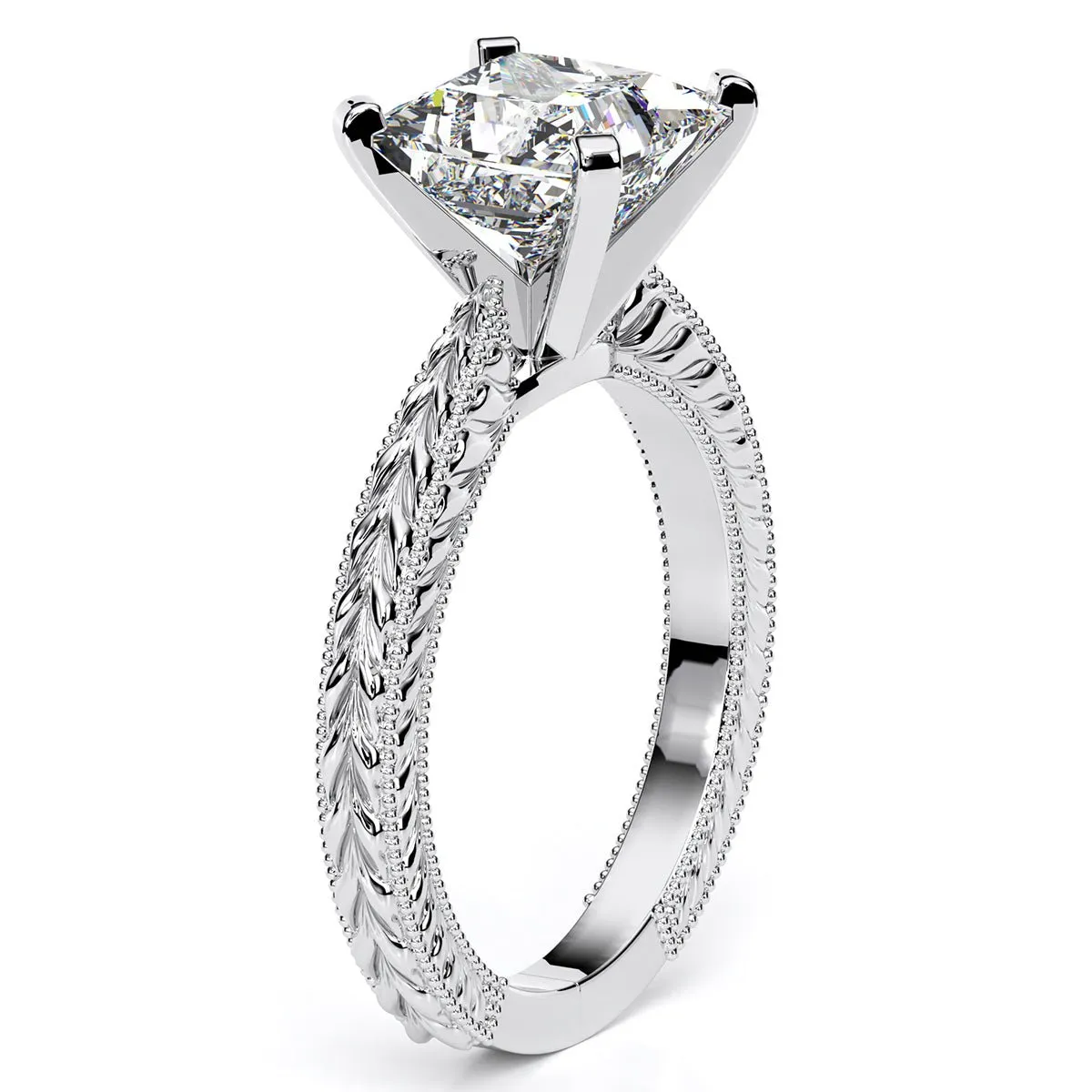 Azalea - Princess Moissanite Engagement Ring