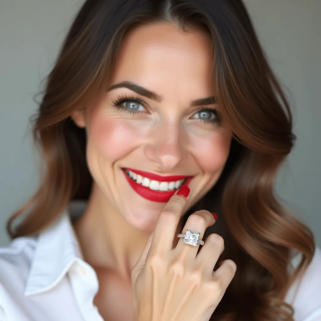 Azalea - Princess Moissanite Engagement Ring