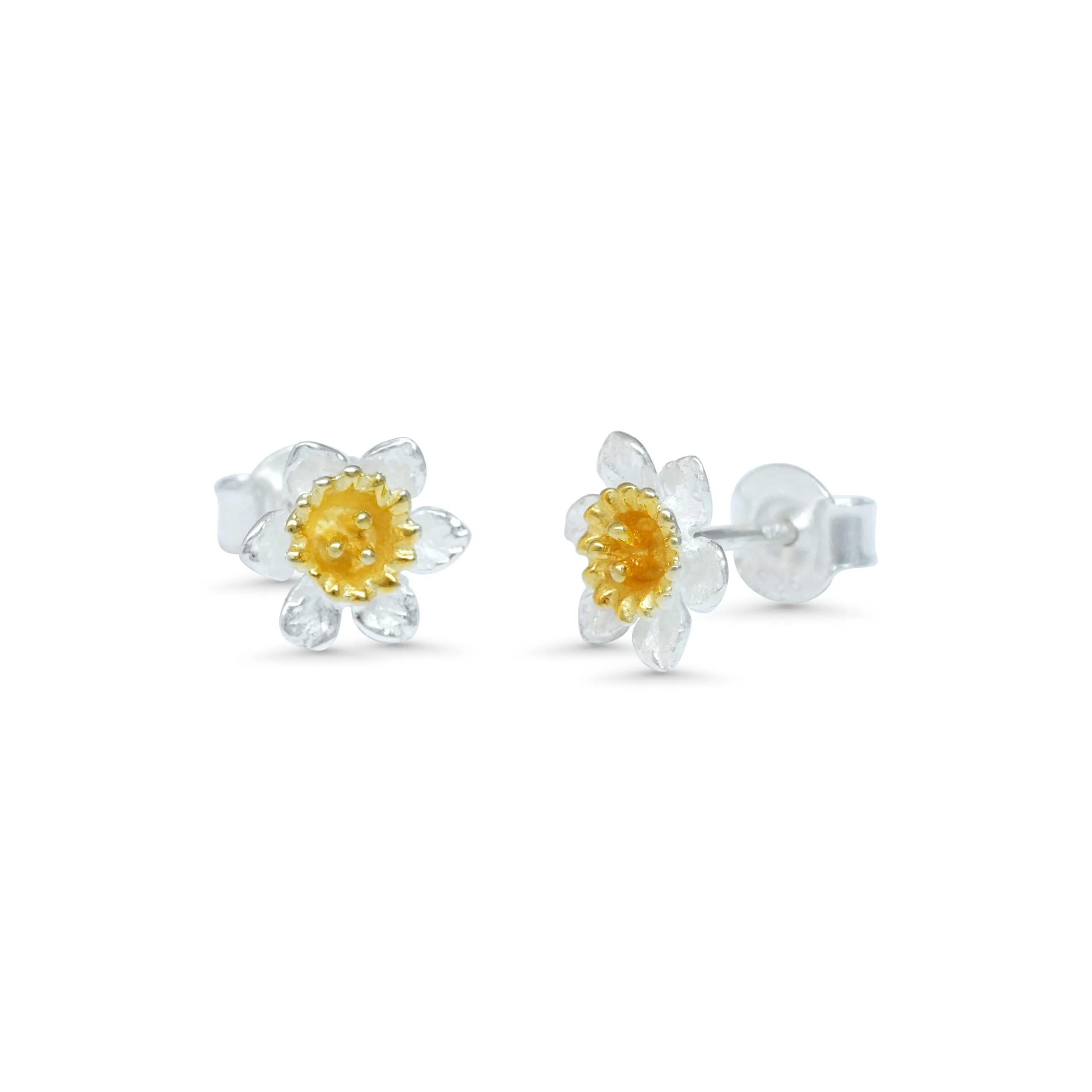 Banyan Mixed Metal Daffodil Stud Earrings