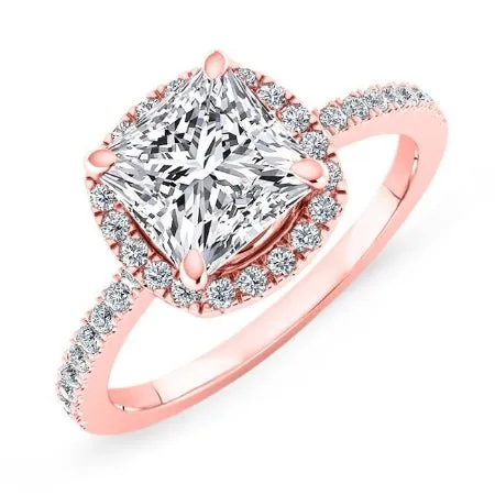 Bergenia - Princess Moissanite Engagement Ring