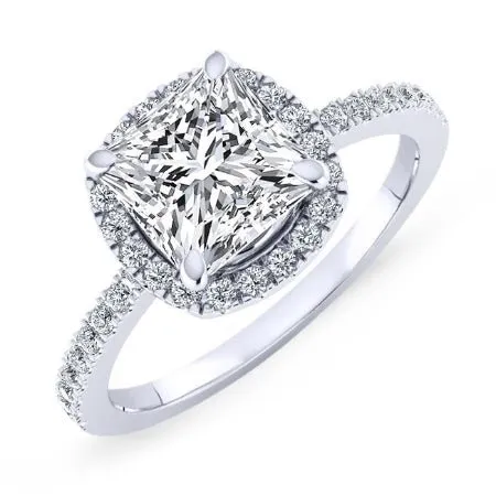 Bergenia - Princess Moissanite Engagement Ring