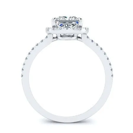 Bergenia - Princess Moissanite Engagement Ring
