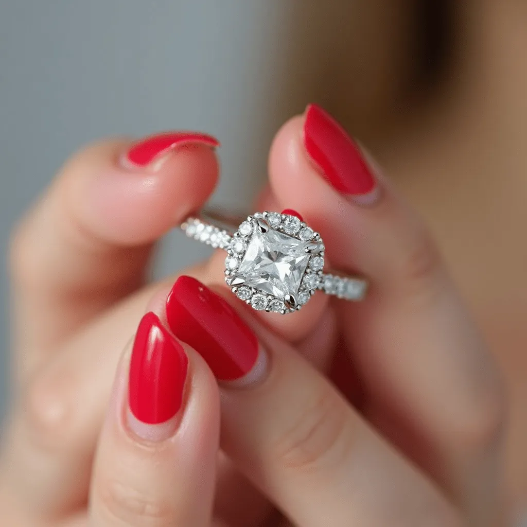 Bergenia - Princess Moissanite Engagement Ring