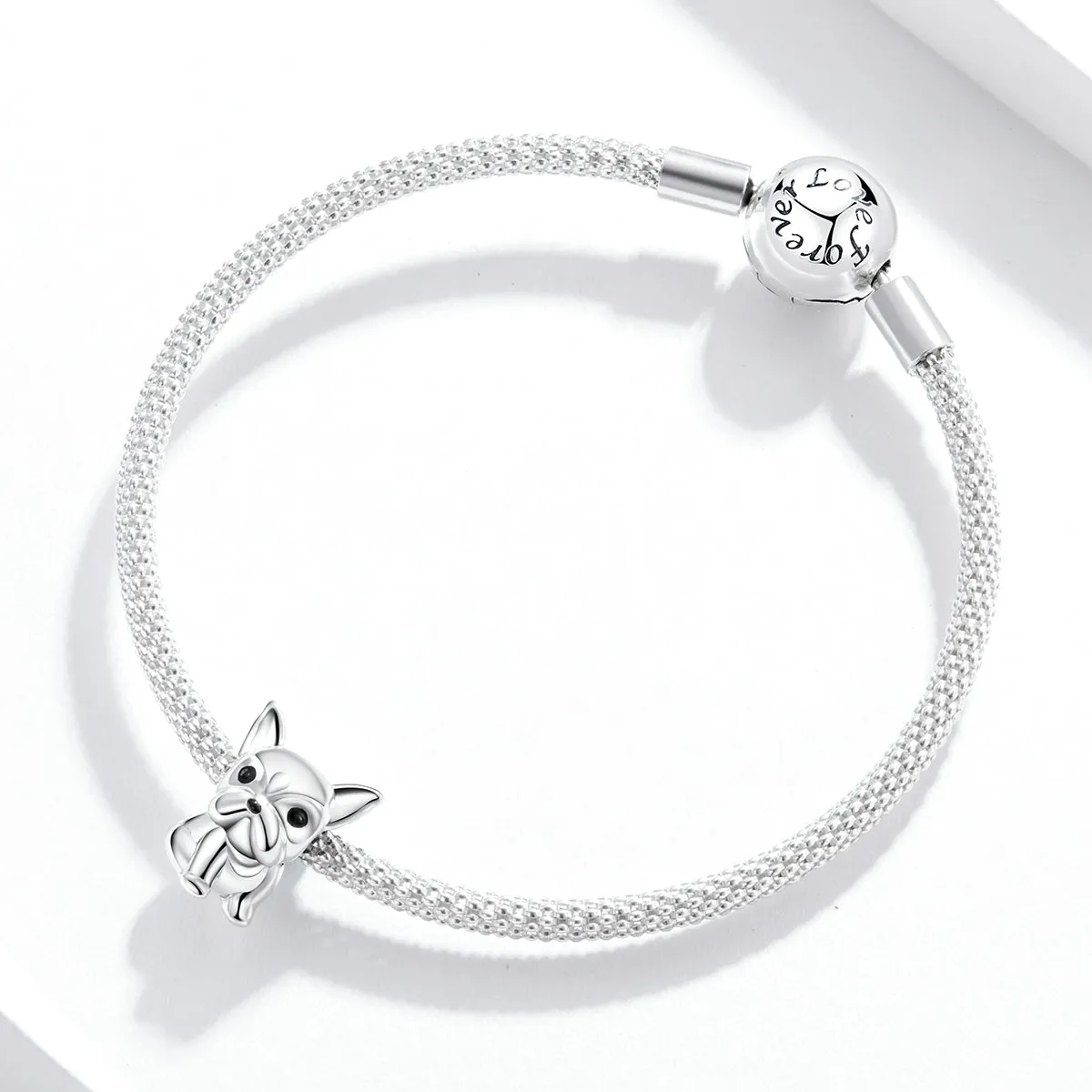 Boston Terrier Charm 925 Sterling Silver