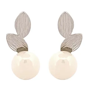 Bridal Wedding Prom Jewelry Elegant Modern Pearl Drop Stud Earrings