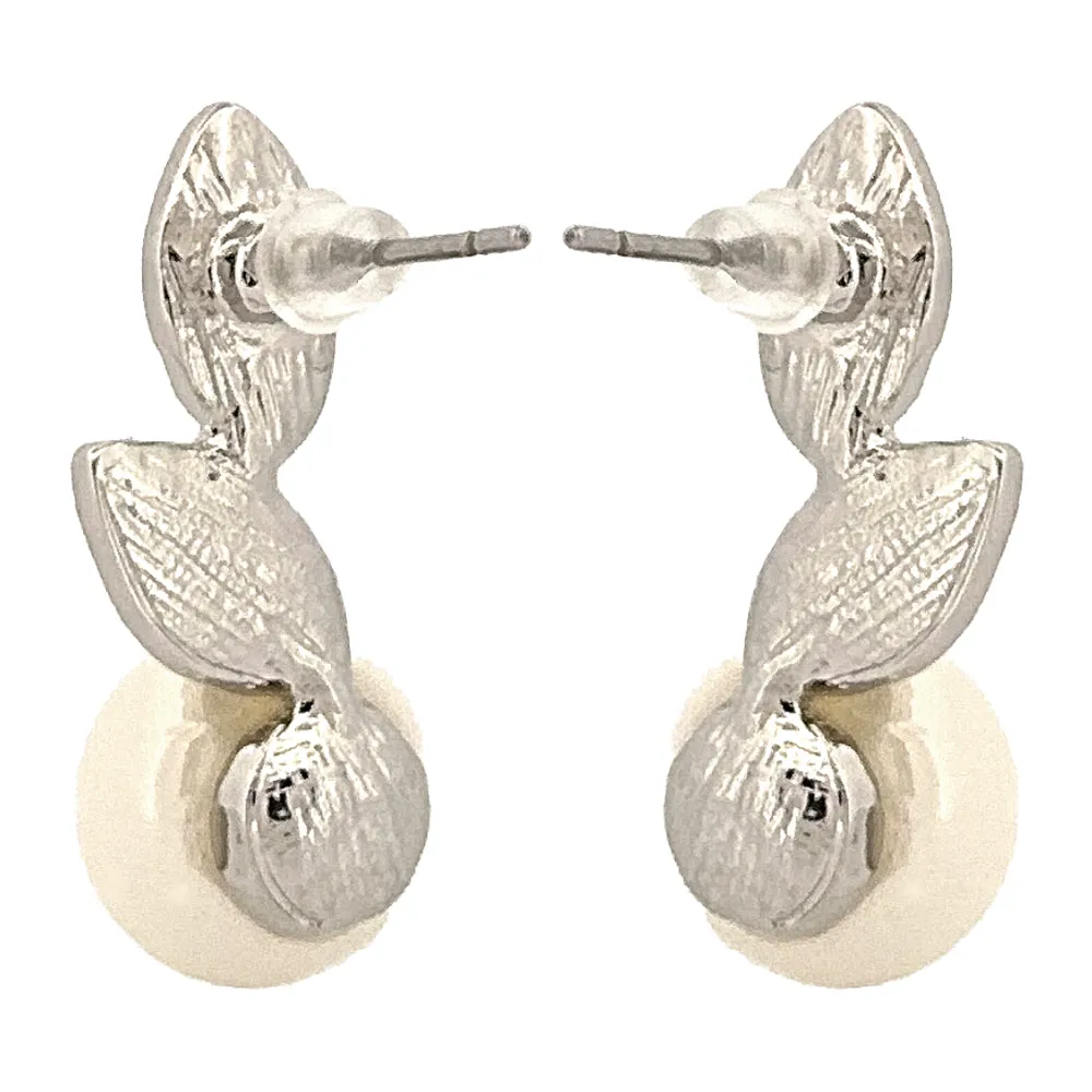 Bridal Wedding Prom Jewelry Elegant Modern Pearl Drop Stud Earrings