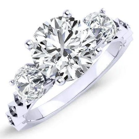 Calix - Round Moissanite Engagement Ring