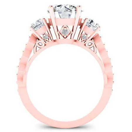 Calix - Round Moissanite Engagement Ring