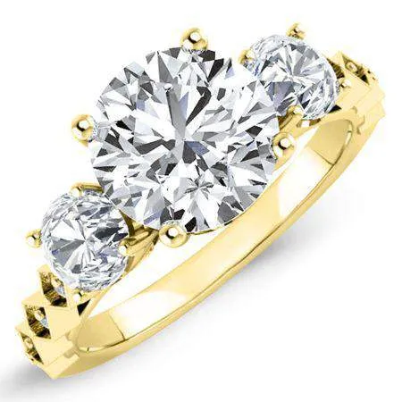 Calix - Round Moissanite Engagement Ring