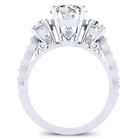 Calix - Round Moissanite Engagement Ring