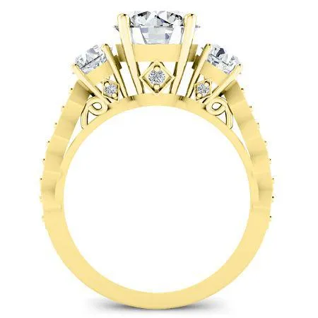Calix - Round Moissanite Engagement Ring