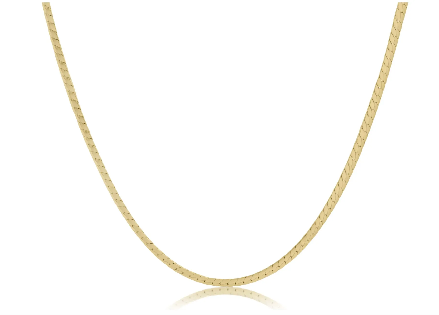 Choker Herringbone Chain - Gold