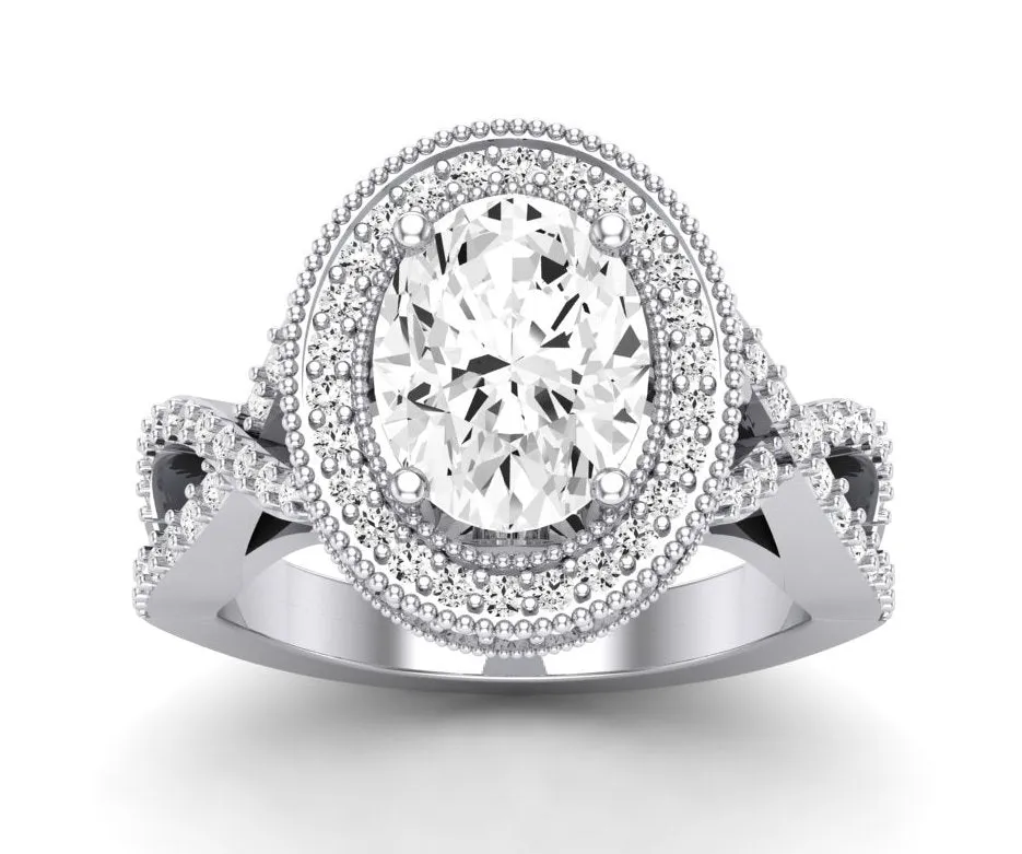 Clover - Oval Lab Diamond Engagement Ring (IGI Certified)