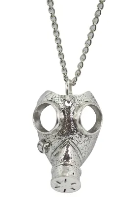 Cyber Steampunk Gothic Gas Mask Mad Max Pendant Necklace