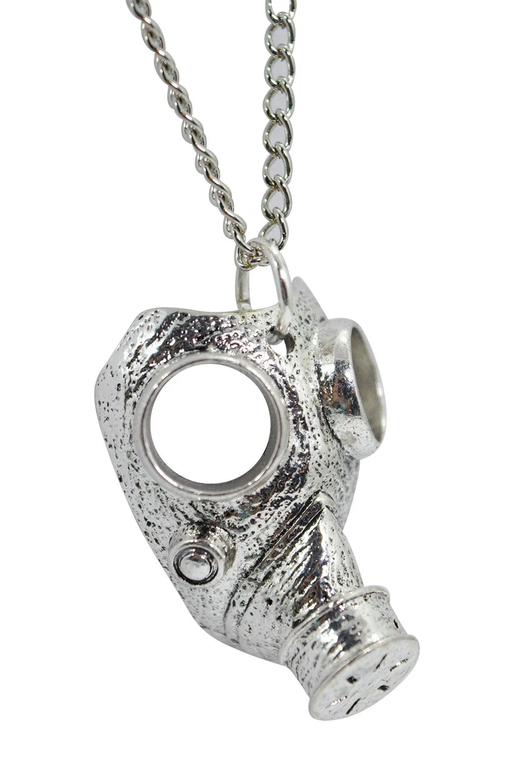 Cyber Steampunk Gothic Gas Mask Mad Max Pendant Necklace