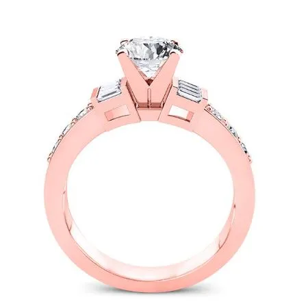 Daisy - Round Moissanite Engagement Ring