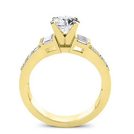 Daisy - Round Moissanite Engagement Ring