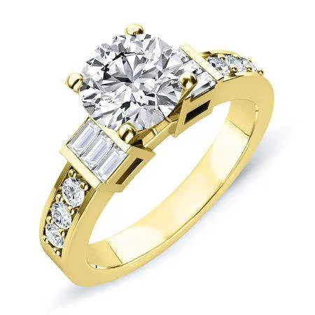 Daisy - Round Moissanite Engagement Ring