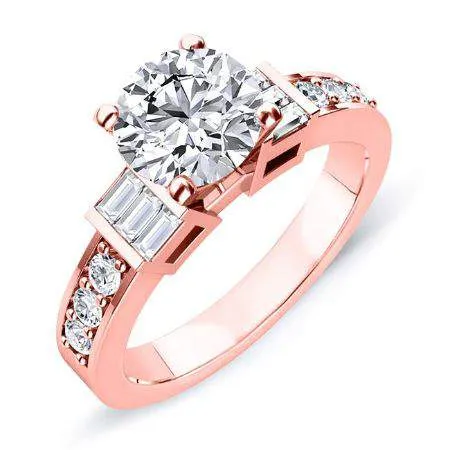 Daisy - Round Moissanite Engagement Ring