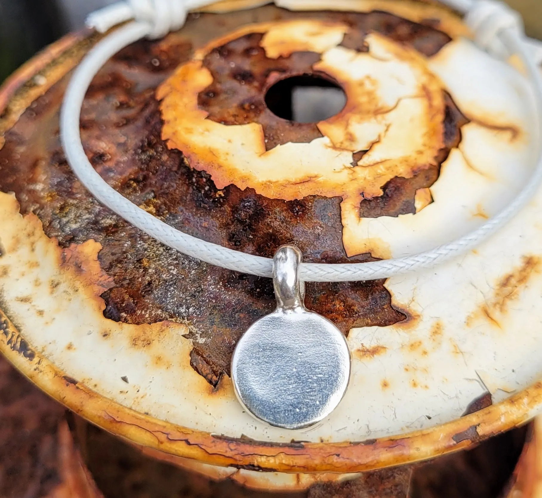 Disc Cord Charm Bracelet Choker Necklace or anklet