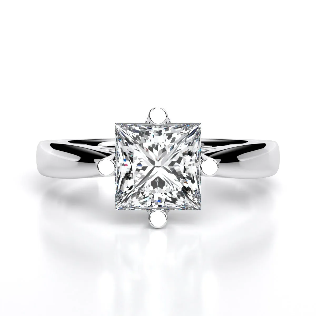 Gardenia - Princess Lab Diamond Engagement Ring (IGI Certified)