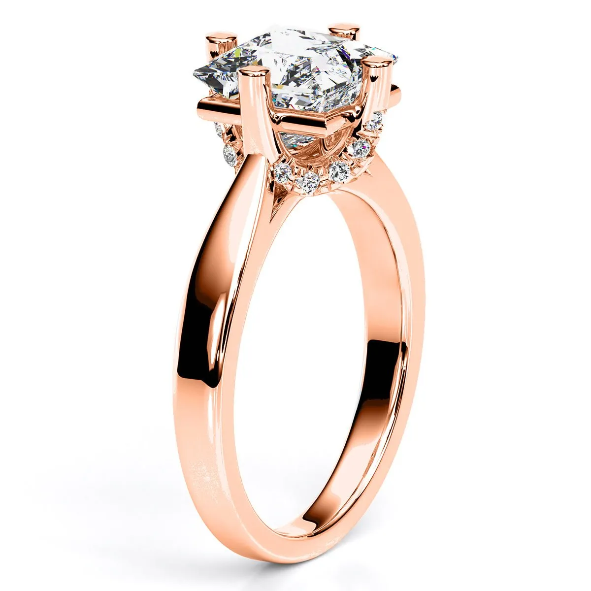 Gardenia - Princess Lab Diamond Engagement Ring (IGI Certified)
