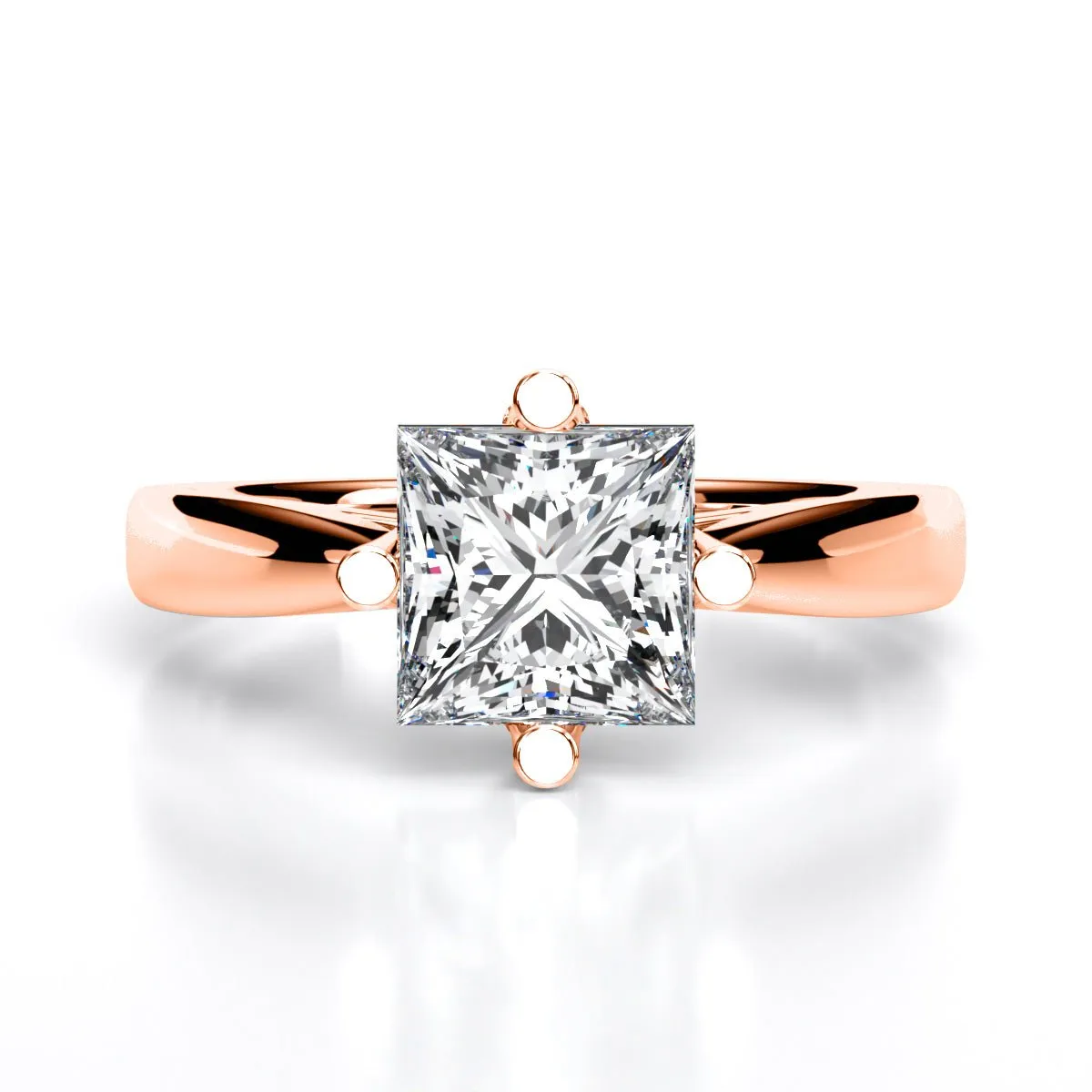 Gardenia - Princess Lab Diamond Engagement Ring (IGI Certified)