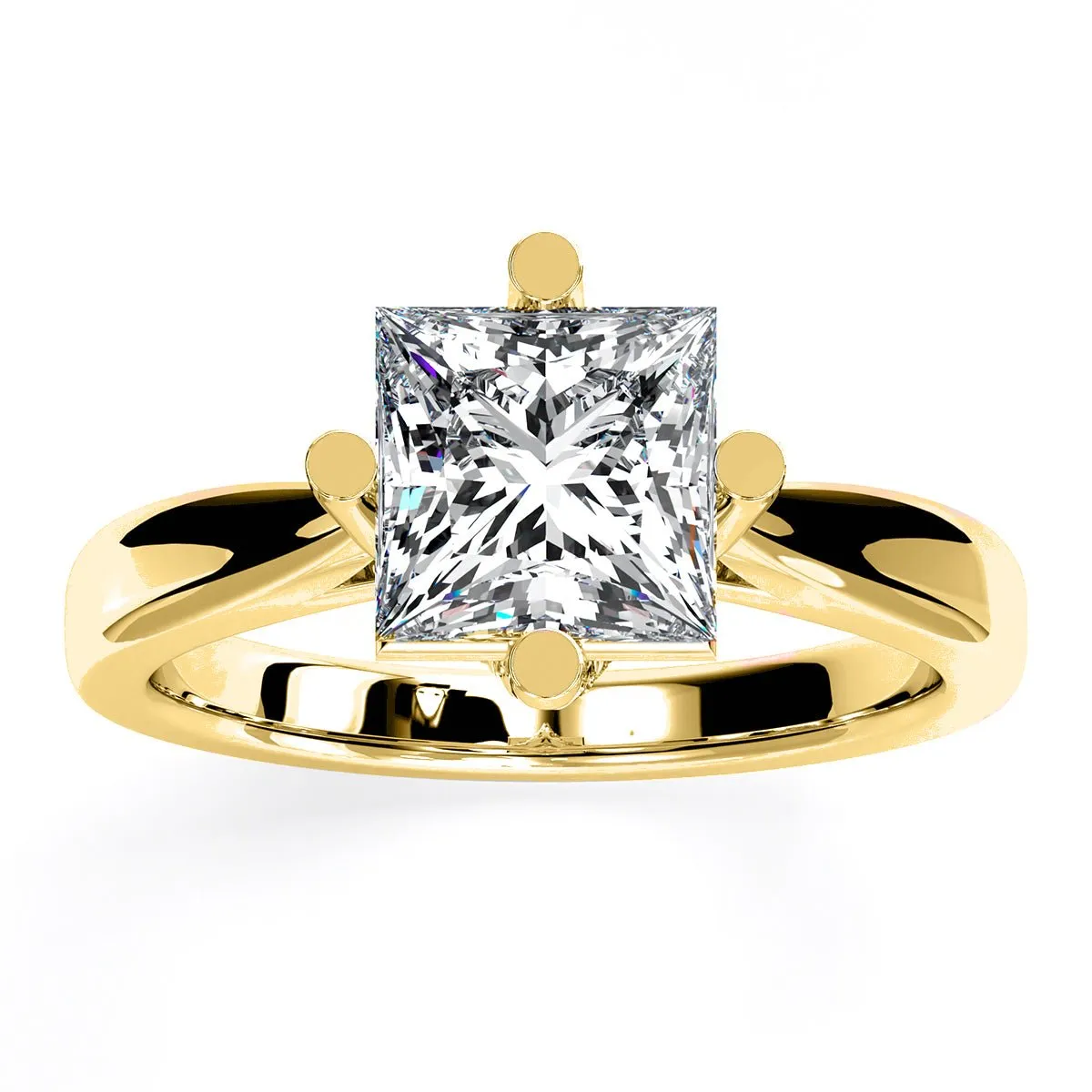 Gardenia - Princess Lab Diamond Engagement Ring (IGI Certified)