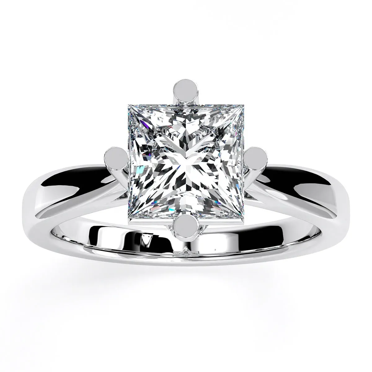 Gardenia - Princess Lab Diamond Engagement Ring (IGI Certified)