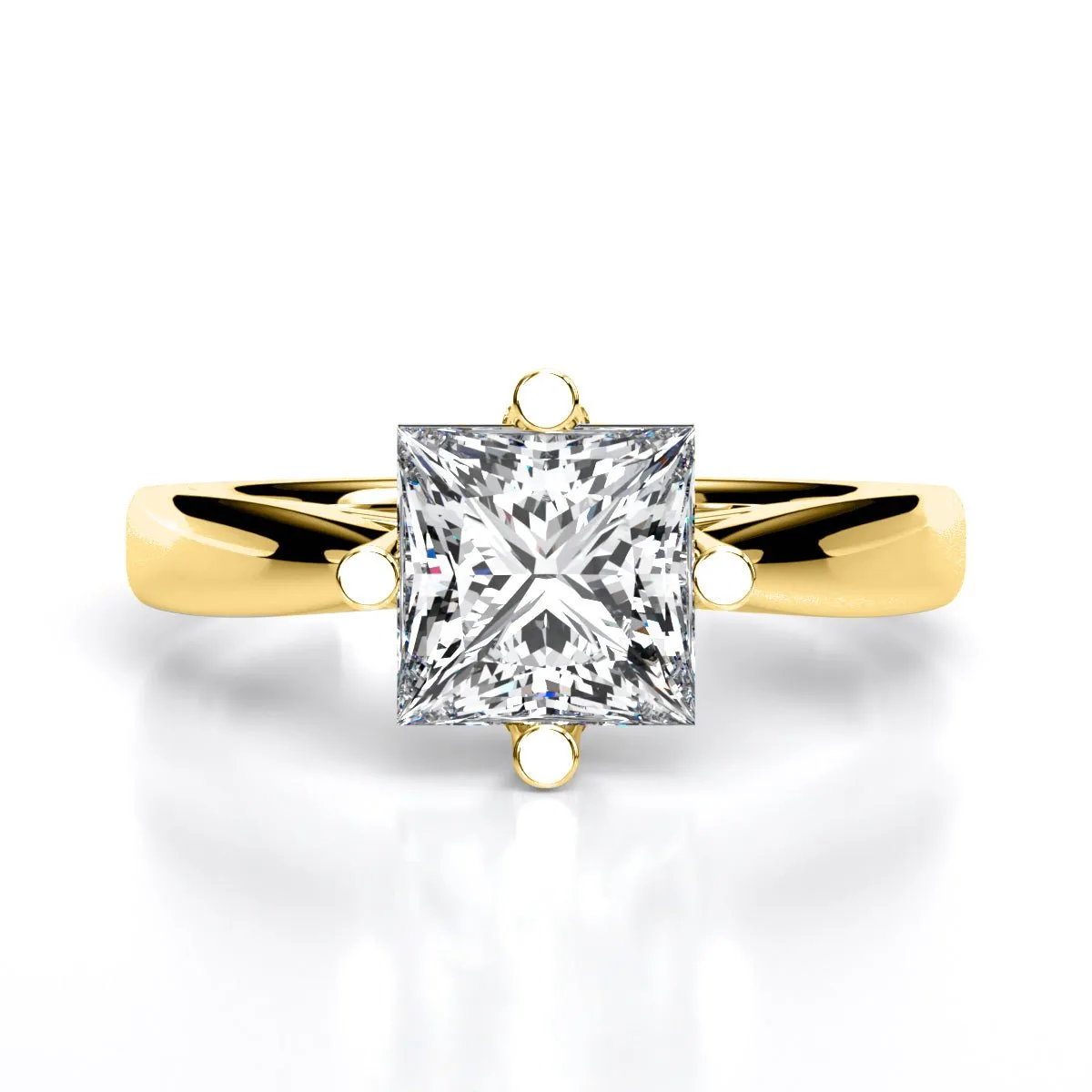 Gardenia - Princess Lab Diamond Engagement Ring (IGI Certified)