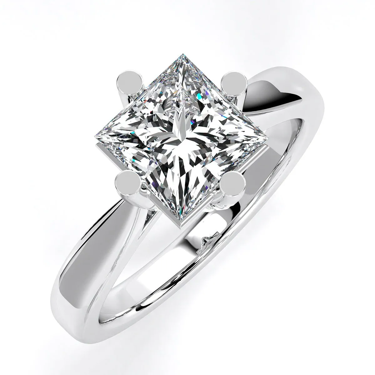 Gardenia - Princess Lab Diamond Engagement Ring (IGI Certified)