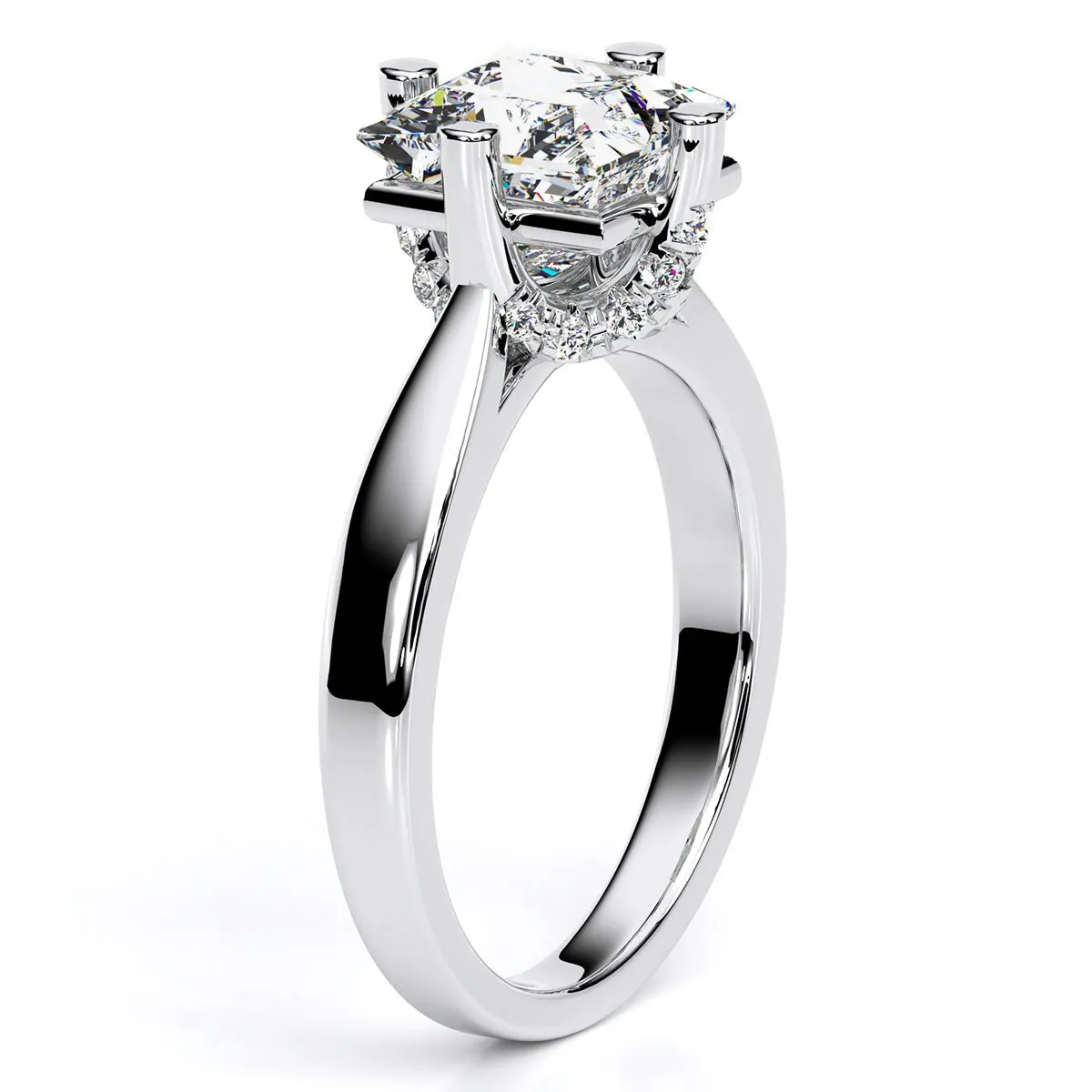 Gardenia - Princess Lab Diamond Engagement Ring (IGI Certified)