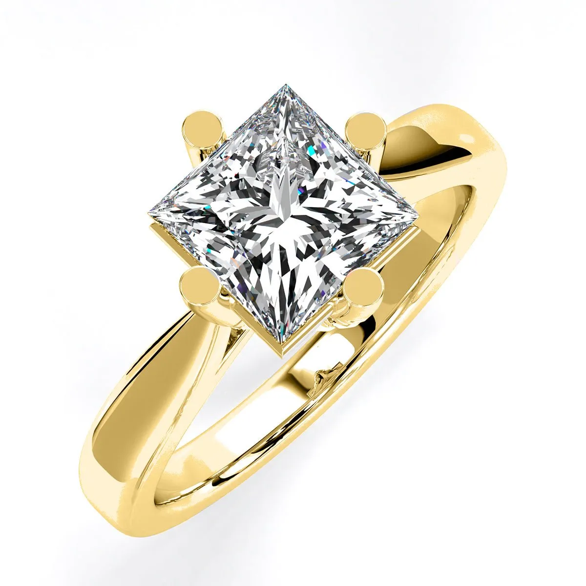 Gardenia - Princess Lab Diamond Engagement Ring (IGI Certified)