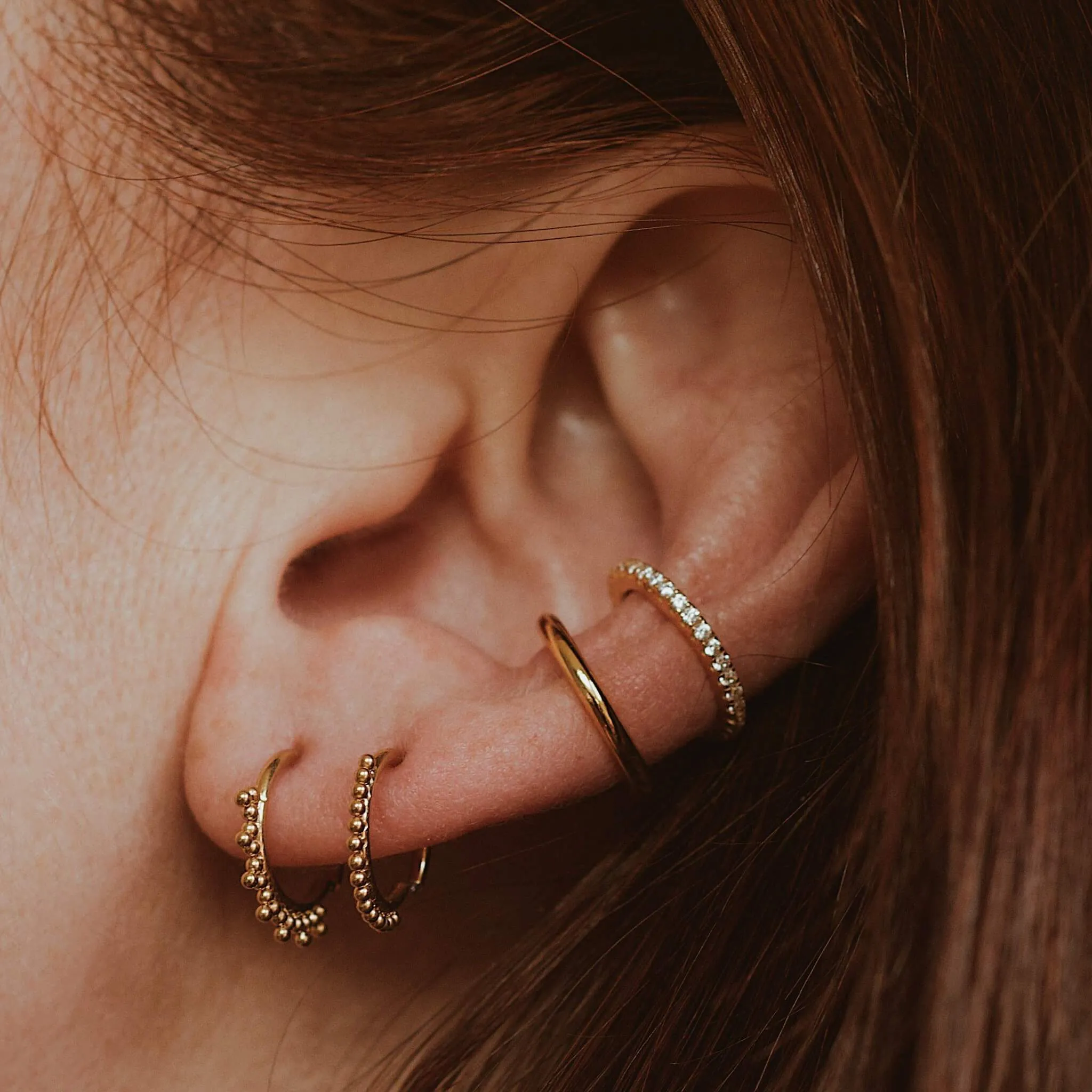 Goddess Cartilage Hoop in Gold