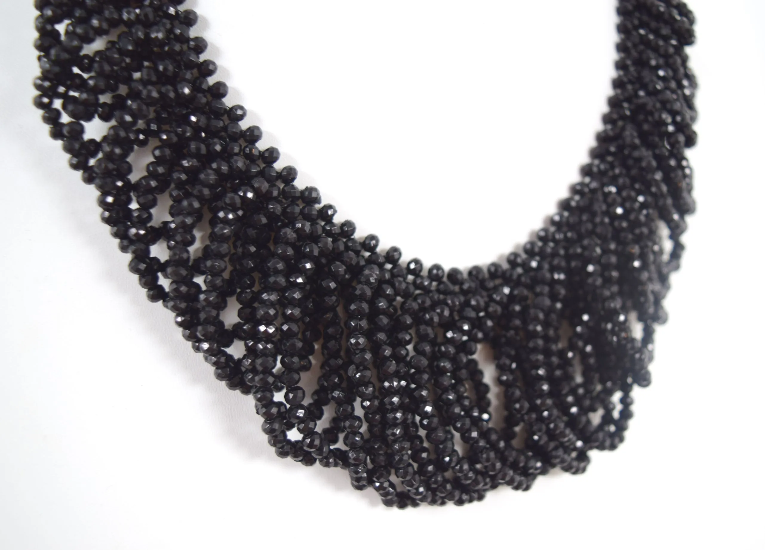 Gothic Victorian Classic evening collar Choker black beaded Necklace