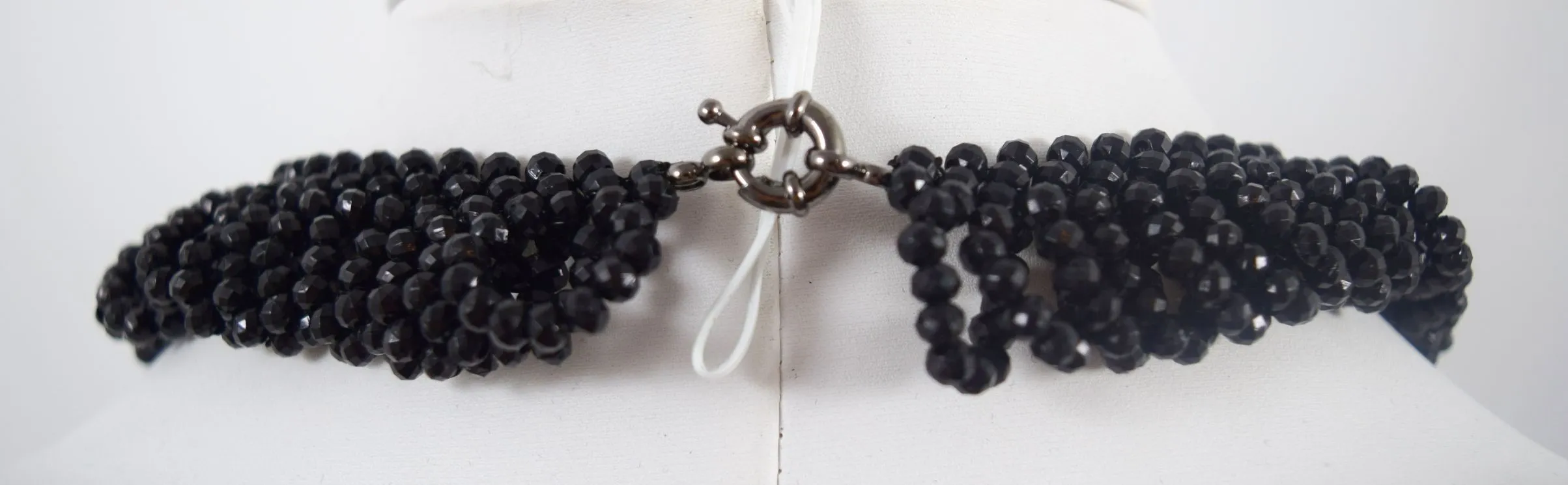 Gothic Victorian Classic evening collar Choker black beaded Necklace
