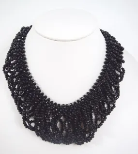 Gothic Victorian Classic evening collar Choker black beaded Necklace