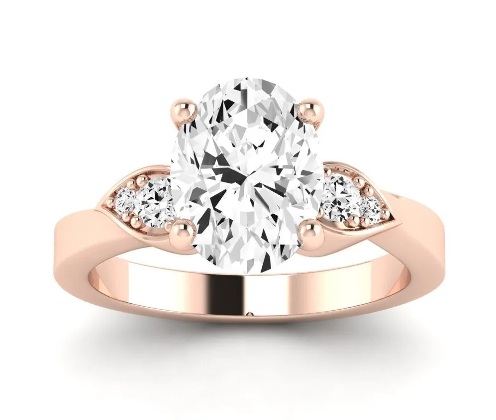 Hibiscus - Oval Moissanite Engagement Ring